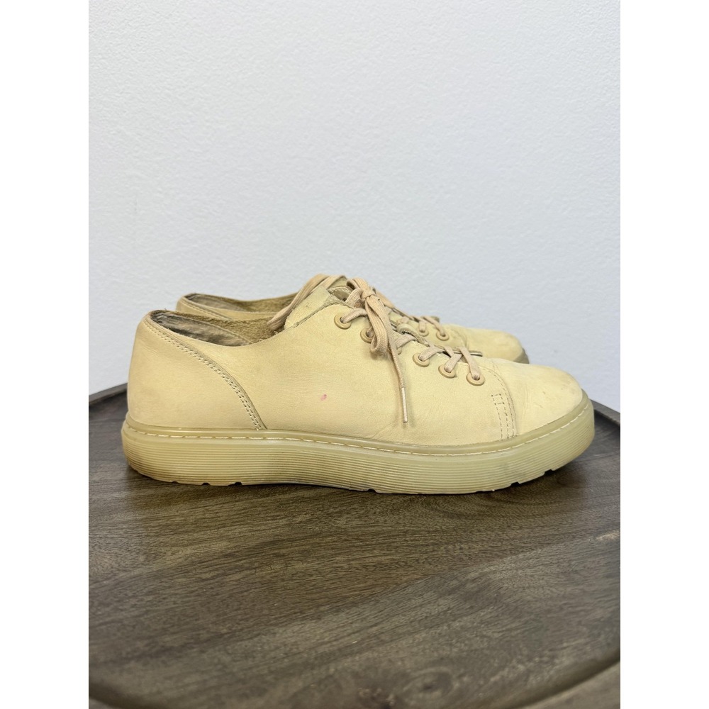 Dr. Martens Dante Shoes Mens Size 11 Beige Leather Lace Up Low Top‎ Sneakers